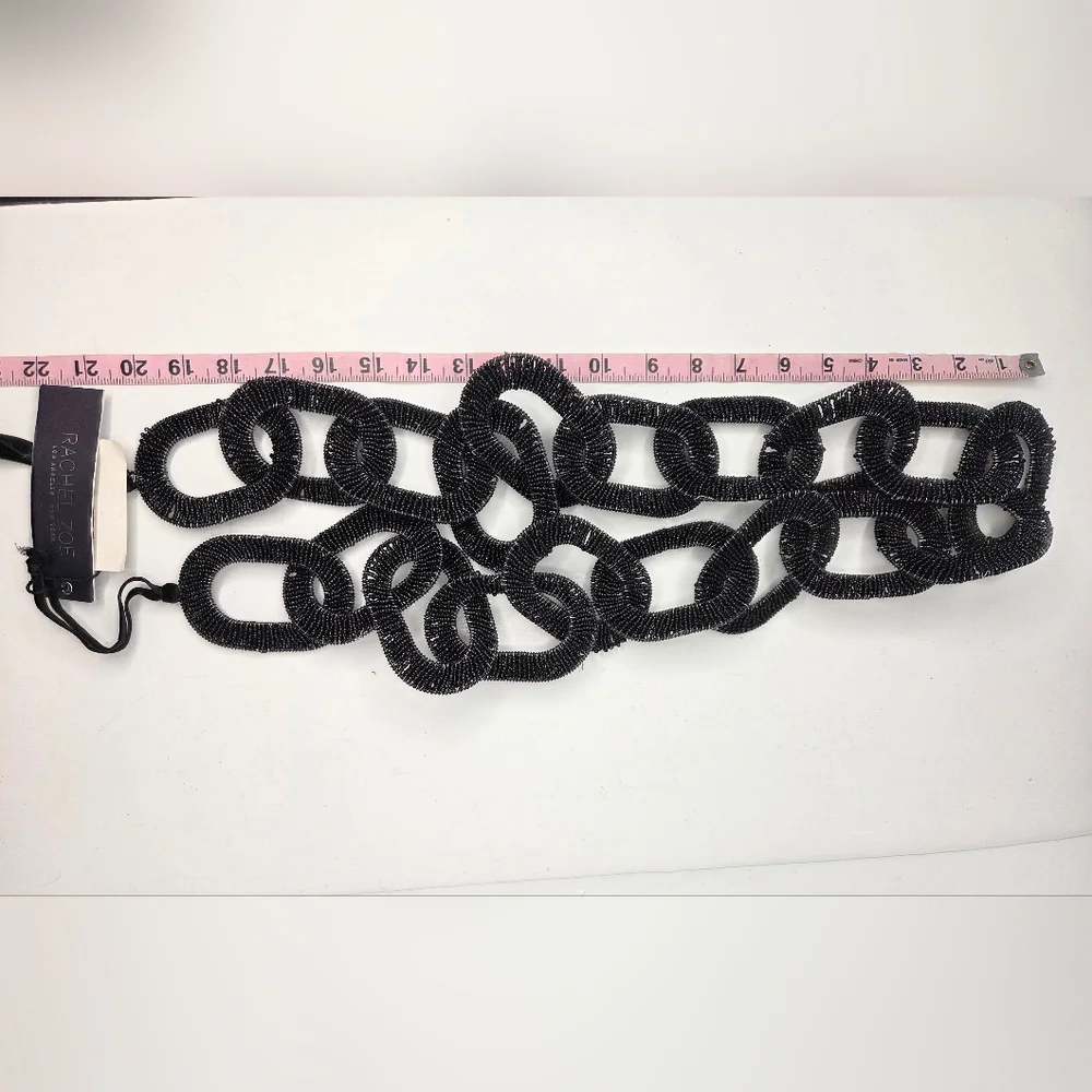 Rachel Zoe Black Beaded‎ Chainlink Halloween Garland Banner
